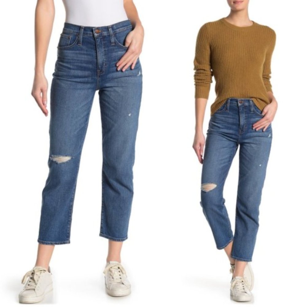 Madewell Cropped Classic Straight Leg Jeans 24